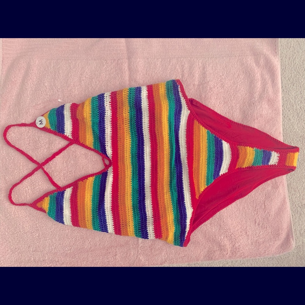 Rouge/multi colour swimwear